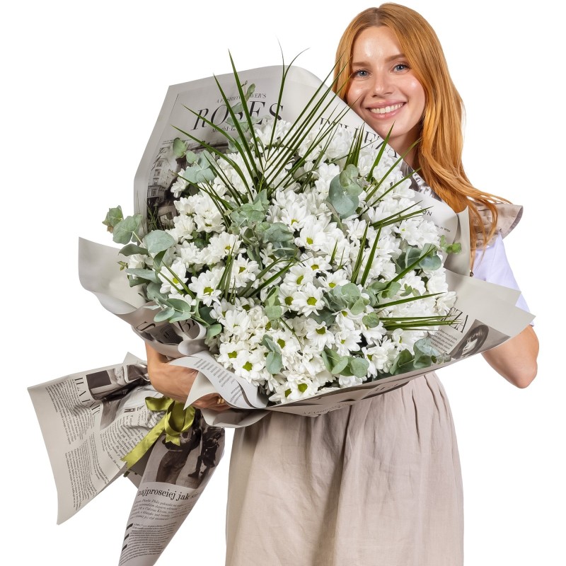 Pure Embrace Beyaz Papatya Buketi