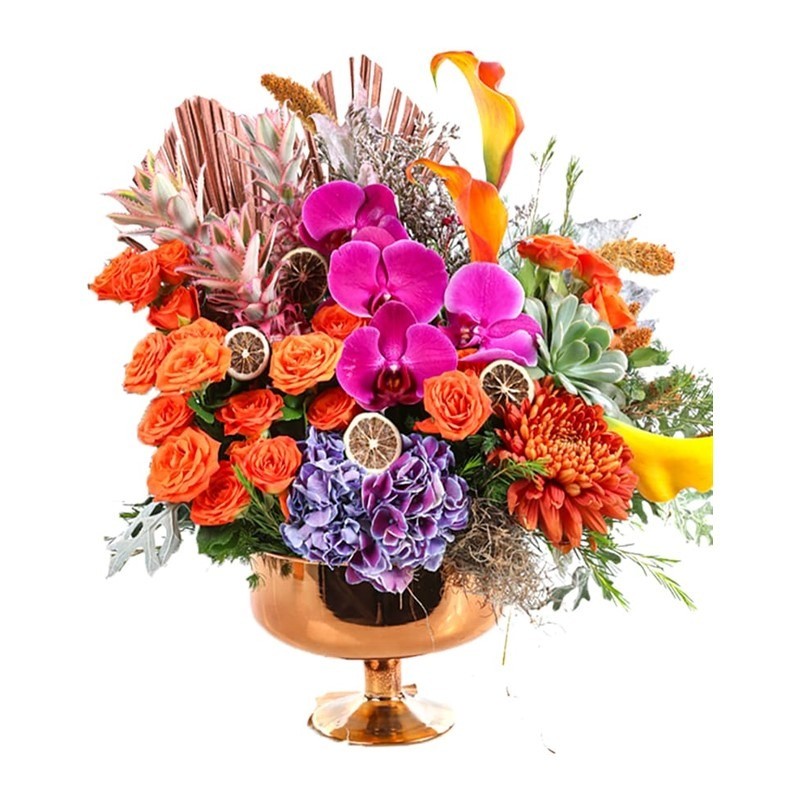 Orange Purple Luxury Vase